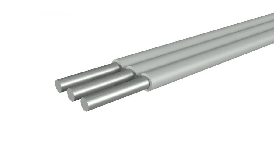 سلك مسطح مع عزل من مادة PVC وموصلات من الألمنيوم