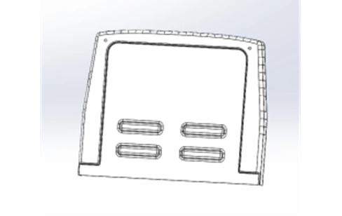 Polyester Glass Fiber Rear Panel for Vehicles AP 4208-5303107