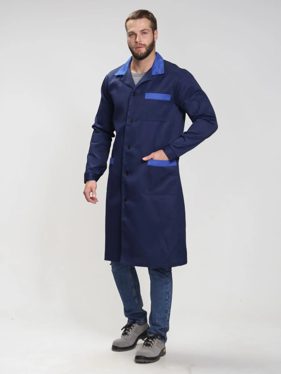 Men's Bathrobe Technology, Dark Blue/Cornflower, Art. 87487215