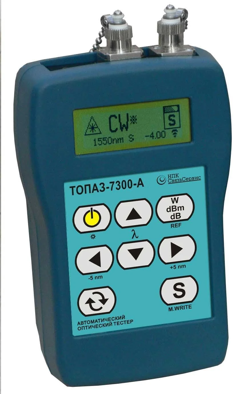 Optical Tester for Single-Mode Fiber Lines, Model TOPAZ-7325-A