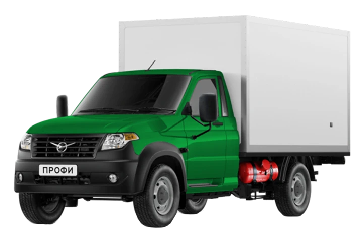 UAZ 236021-211-04 Two-Door Three-Seater Truck with Isothermal Van