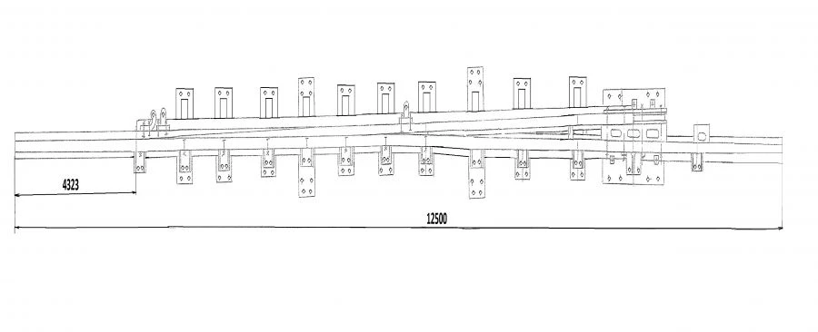 Curved Rail R65 with Straight Switch Point Project 267A.120.00