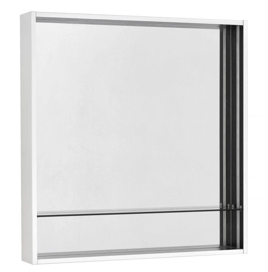 Riviera 80 White Matte Mirror Cabinet - Aquaton 1A239102RVX201.A239.1.02R.VX2.0