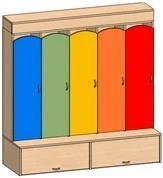 Children's Sectional Wardrobe with Podium for Clothes SKS-1P