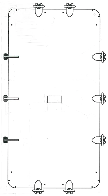أغطية تهوية مستطيلة مقاومة للماء للتطبيقات البحرية