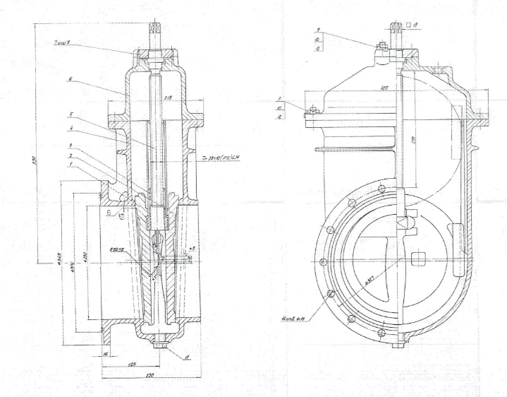 Brass Wedge Gate Valve DN 150 PN 0.6 MPa ITSHL.491655.003