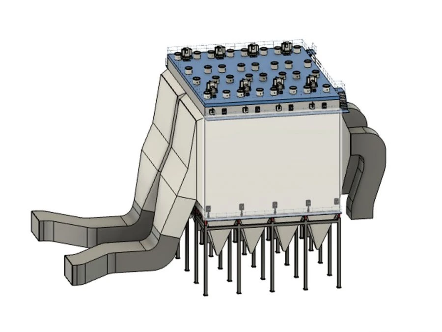 Dry Horizontal Electrofilter TBS-4x4.0-1x13.6-15.0-400