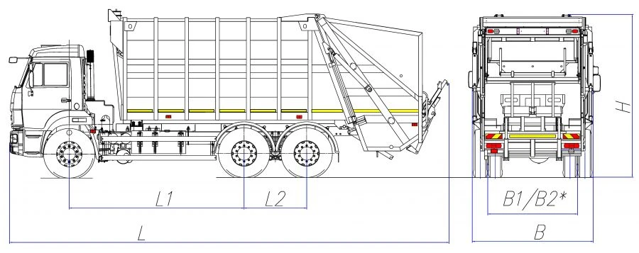 Rear Loading Garbage Truck Model MK-4541-07