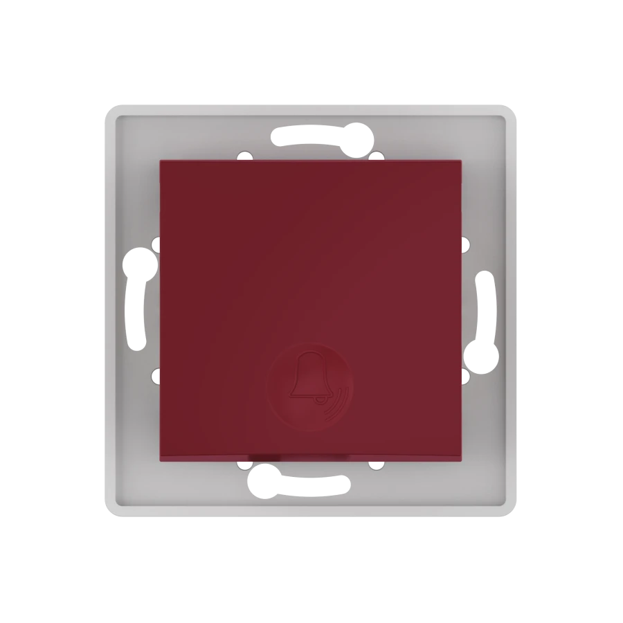 Caduceus Aling Prestige Hidden Installation Button Switch 10A, 250V, Burgundy, Model 6010.3