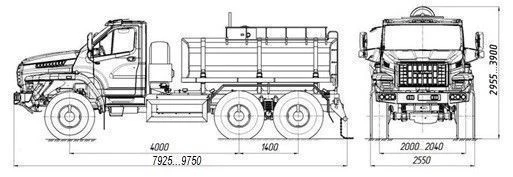 Food Liquid Transport Tanker AЦВ 4680M5-20 on Ural 4320 Chassis