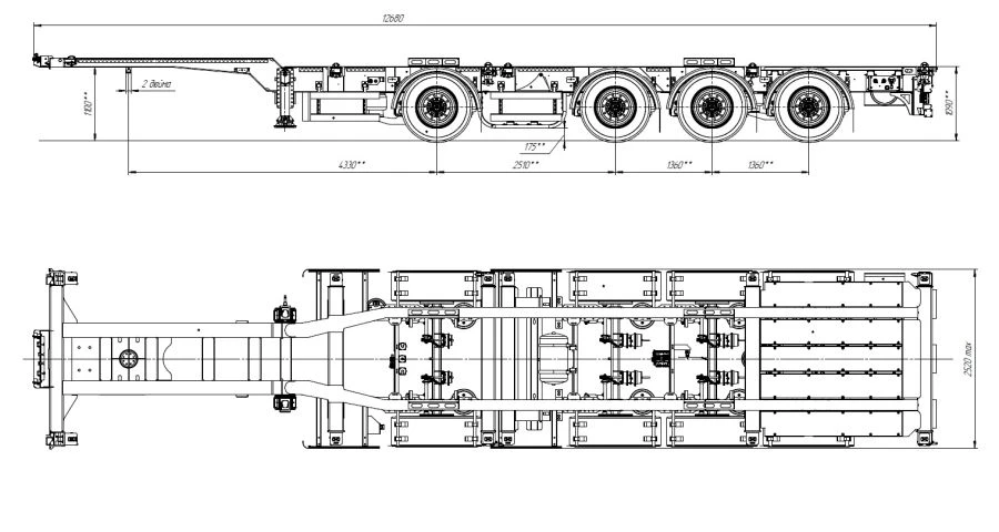 شبه مقطورة لنقل الحاويات SOTRANS WALLAROO STEEL MZSSK4 SK4-1 النسخة 02