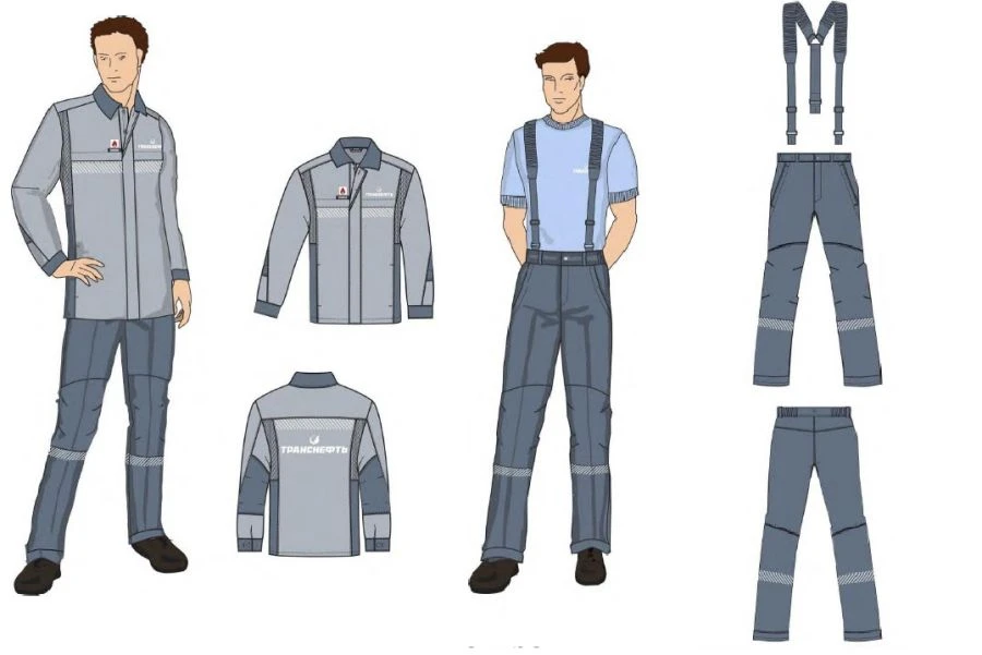Men's Workwear Sets for Transneft Employees (Jacket-Shirt, Pants)
