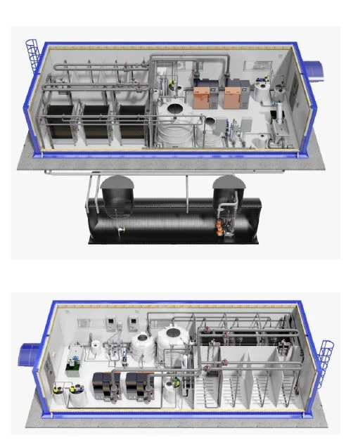Biological Wastewater Treatment Modular Station AU-BOX-BIO