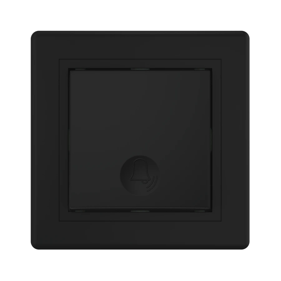 CADUCEUS ALING PRESTIGE Hidden Installation Push Button Switch 10A 250V Black Soft Touch