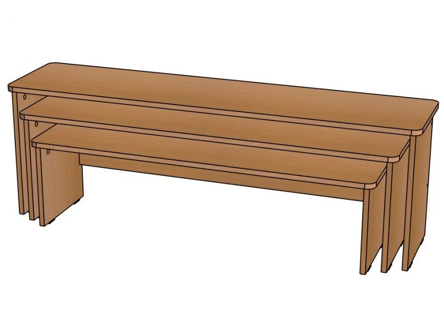 مجموعة مقاعد "ماتريوشكا" (خشب) / نيم01