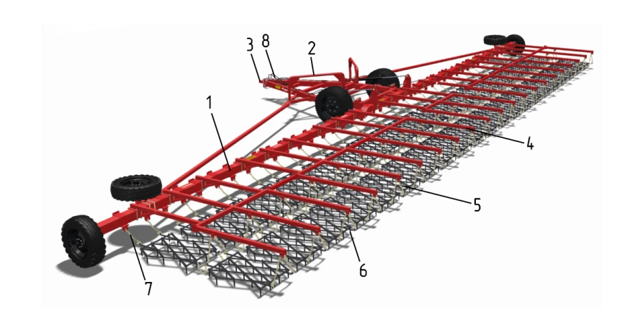 Tooth Harrow BZPG "Rainbow-21