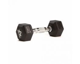 Hexagonal Rubber-Coated Dumbbell 3kg