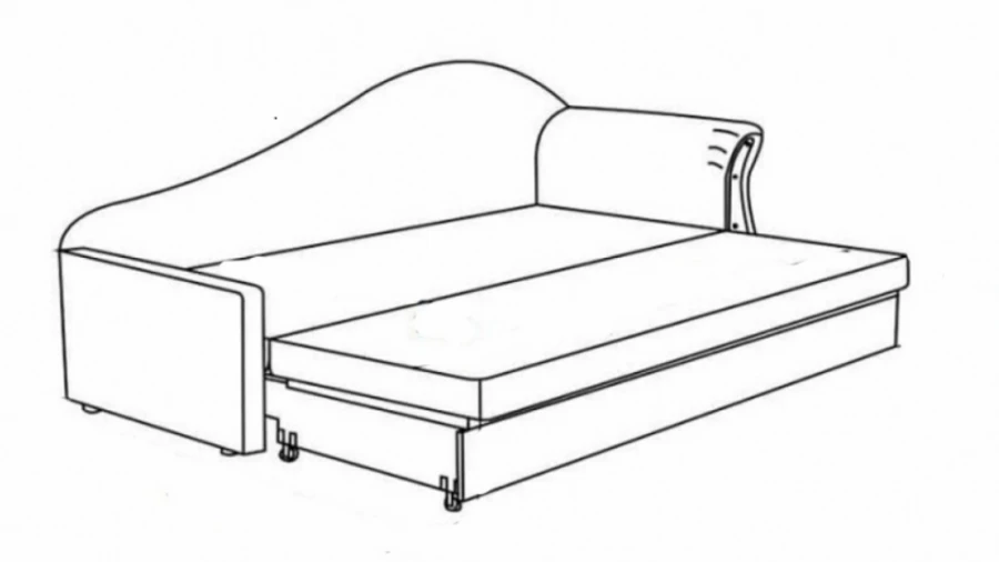 أريكة بإطار خشبي للنوم والاسترخاء