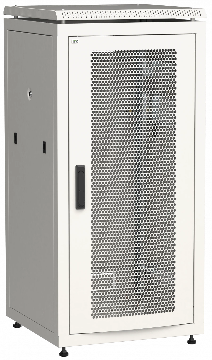 LINEA N 24U Network Cabinet 19" ITK - Perforated Front Door, Grey