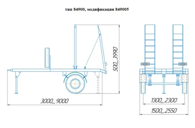 مقطورة ثقيلة لنقل البضائع الكبيرة - موديل 849005