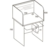 Lingaphone Table with Laminated Surface - TMSV08/22