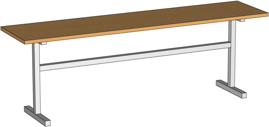 Hard Benches Model SkO#3, SkO#4, SkO#5 - Durable Metal Frame