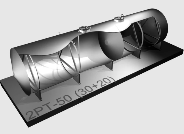 Horizontal Double-Walled Steel Tank Type 2RT – 50 (30+20)