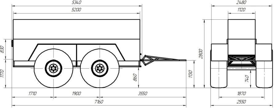 Off-Road Cargo Trailer "Predator" P25-260