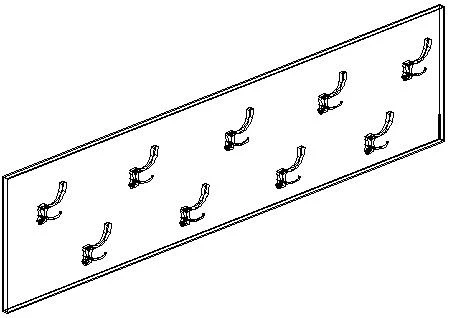 شماعة ملابس TV-AWSH-2.19.01 مصنوعة من MDF بسماكة 16 مم