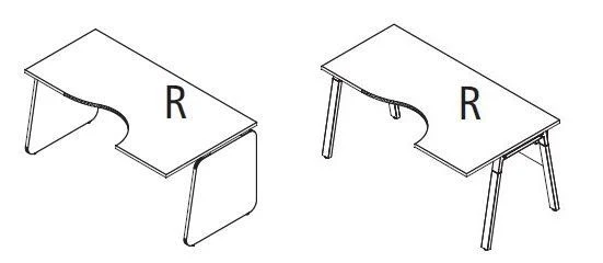 Ergonomic Office Desk Furniture Set "Line