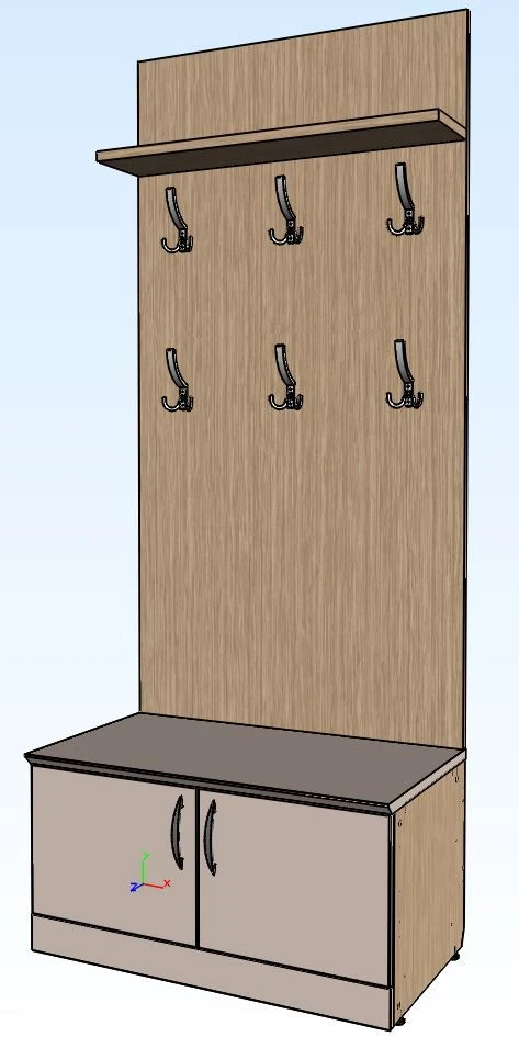 Wardrobe Hanger with Cabinet ATT-P1
