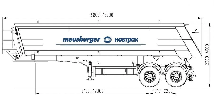 MSK-236 Two-Axle Dump Semi-Trailer for Bulk Cargo Transport