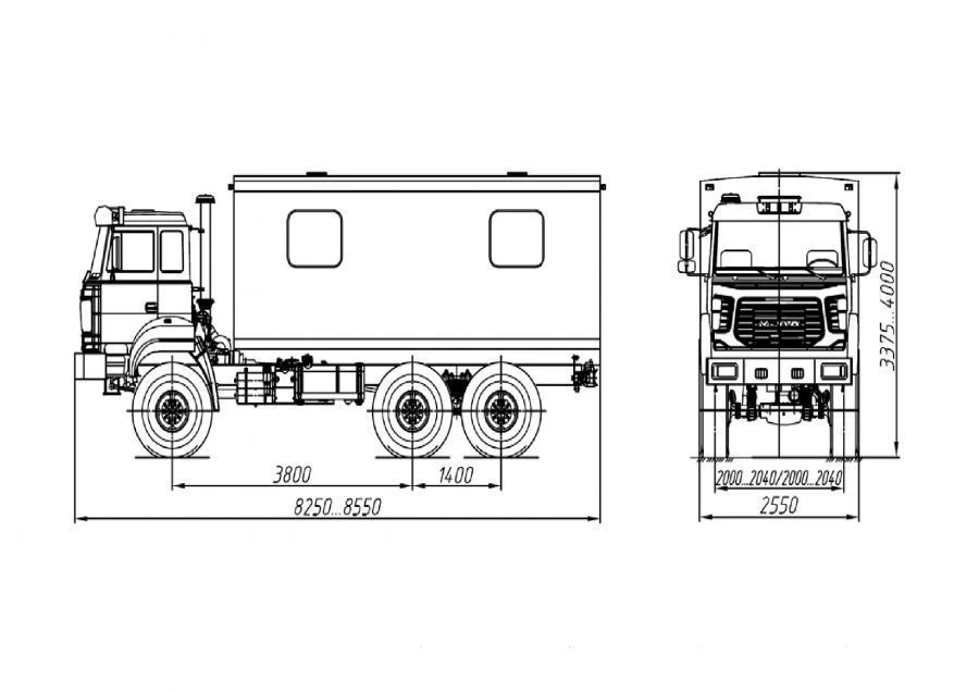 سيارة ورشة متنقلة، موديل 677610 على شاسيه أورال 5557
