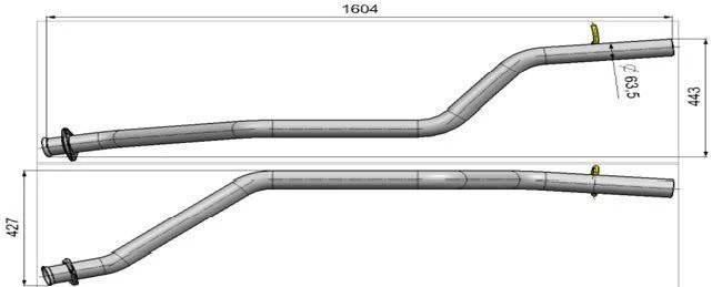 أنبوب العادم للمحرك 405، الطراز 33023-1203170-10