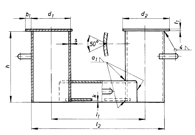 Welded Knott with Foundation according to NS 2584
