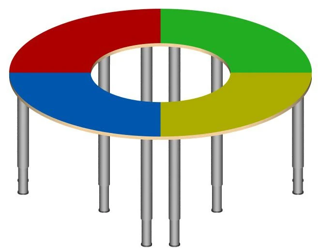 طاولة قابلة للتعديل "حلقة" للأنشطة في غرفة اللعب، موديل 24946