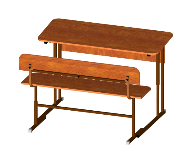 Student Desk with Fixed Tilted Top