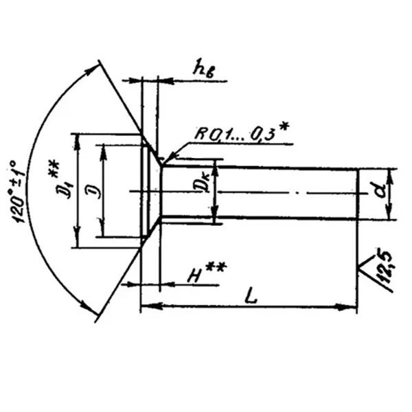 Countersunk Head Rivets <120 OST 1 34096-80