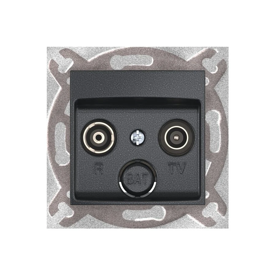 قابس CADUCEUS ALING PRESTIGE لتركيب خفي هوائي TV/FM ، جرافيت ، فن. 6012Z.2