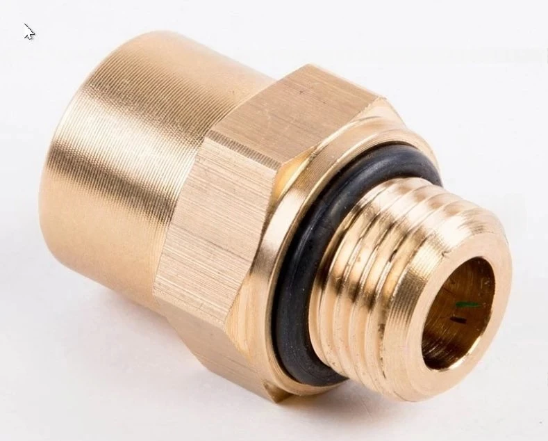 Brass Straight Fitting for 15mm Polyamide Pipe with M16x1.5 Thread