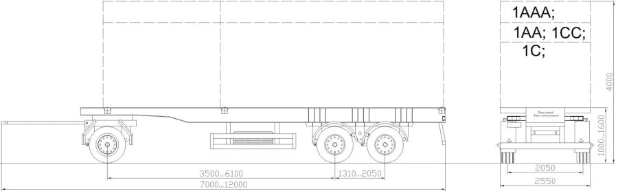 3-Axle Container Trailer BZAP 94563L
