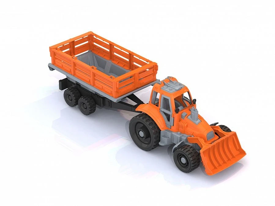 جرار متعدد الوظائف مع موجه ومقطورة