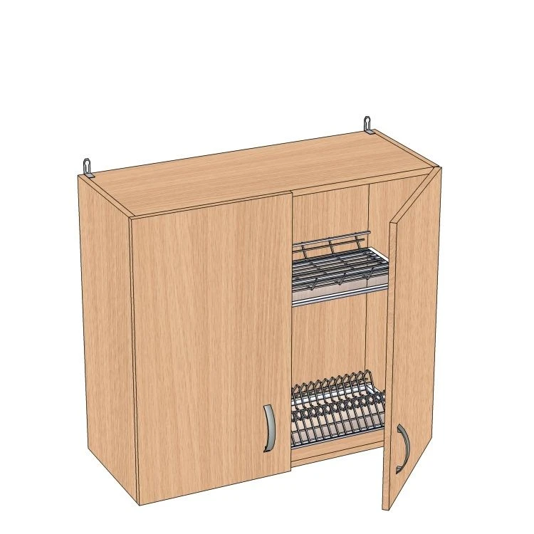 Wall-Mounted Kitchen Cabinet with Dish Drying Rack 600x300x720 mm SHNS-6