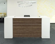Wooden Reception Desk for Visitor Check-In