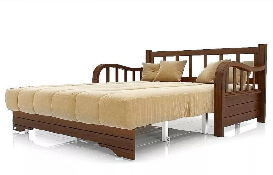 Transformable Sofa Bed with Wooden Frame "Charm-Design" Type 1