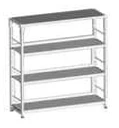 One-Sided Metal Frame Rack 900x300x1152 mm