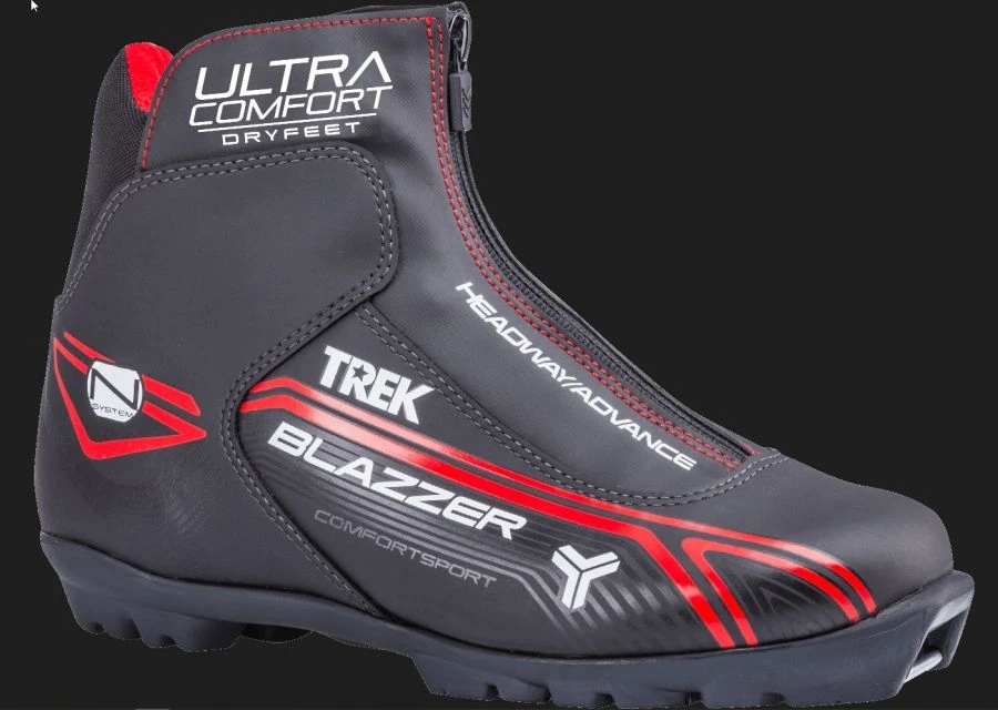 Trek BlazzerComfort2 Black Ski Boots (Red Logo) Size S