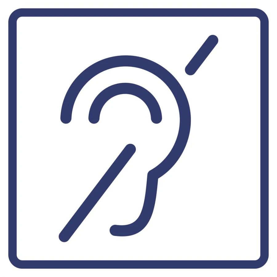 Tactile-Visual Accessibility Sign for Hearing Impaired