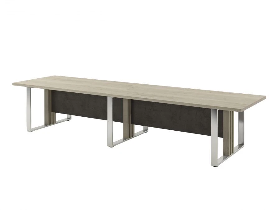 Conference Table with Metal Supports