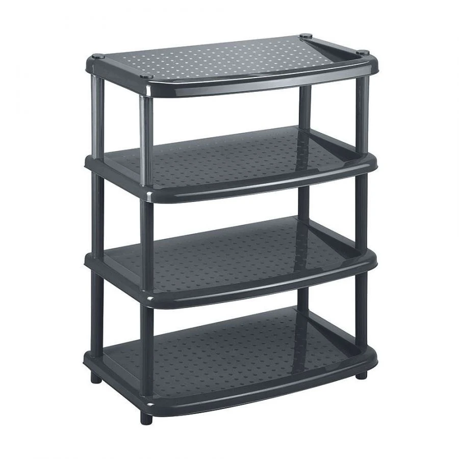 رف الأحذية "باولا" 4 رفوف 490×310×780 مم (أسود)